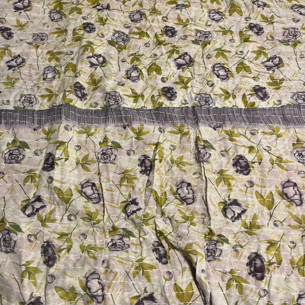 Indian Reversible Cotton kantha Quilt Blanket Gudari Throw Bedspreads Twin